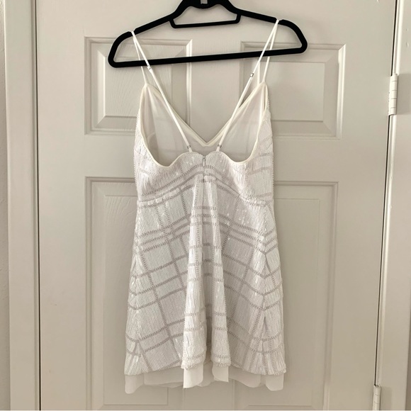 NWT X by NBD x REVOLVE White 3am in LA Sequin Mini Dress - Picture 7 of 9